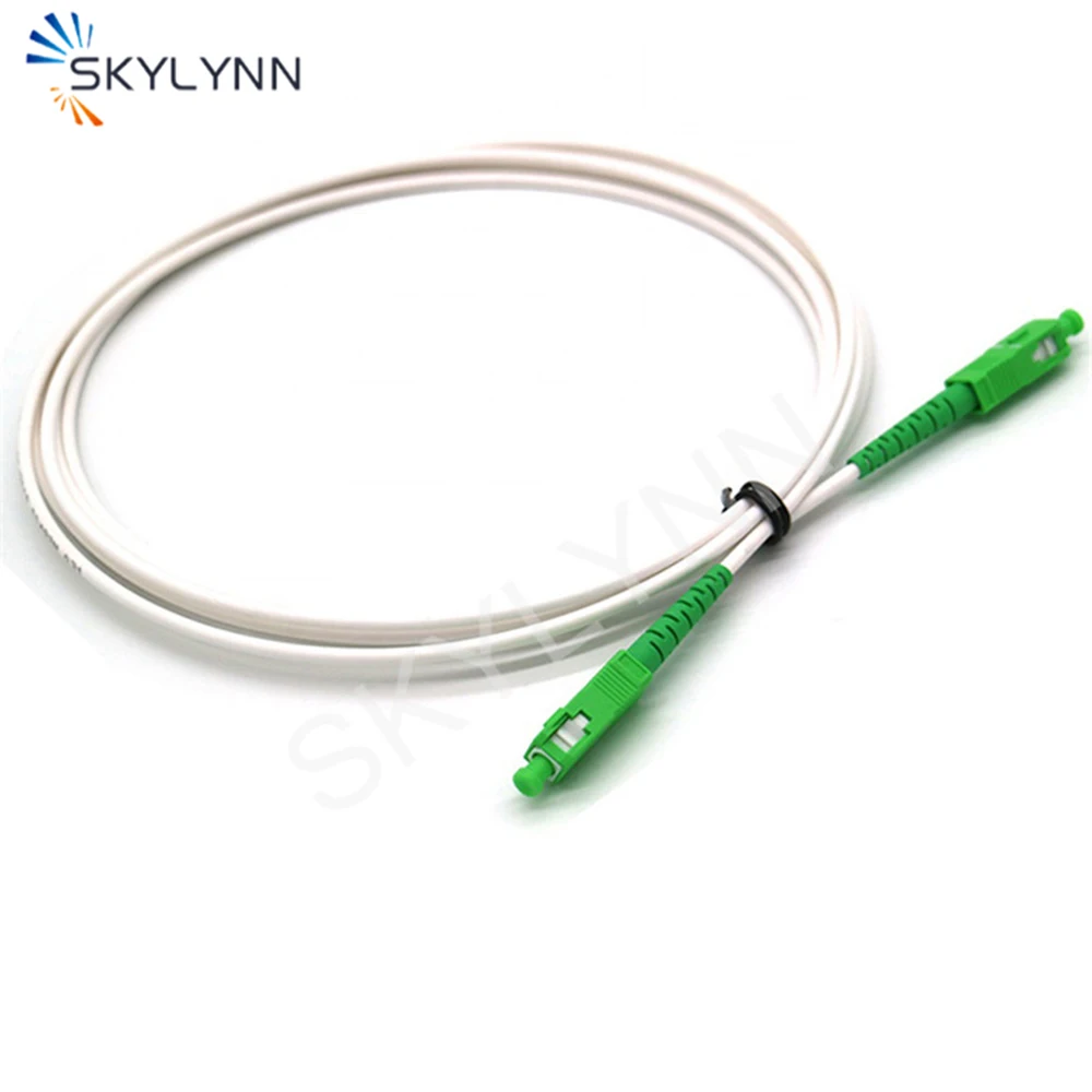 50 PCS 1.5 Meter Length SC/APC-SC/APC SM G657A2 SX 3.0mm diameter White LSZH Jacket Fiber Optic Patch Cord