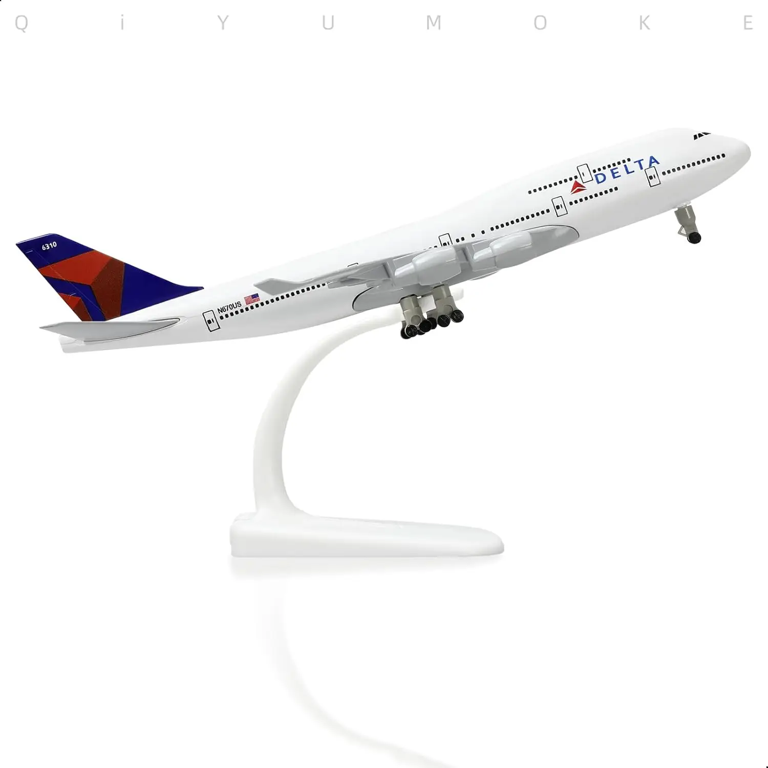 Scale 20cm B747 Delta Air Lines Airplane Child Toy Plane Model Die-casting Alloy Metal Adults Fun With Landing Gear Hobby