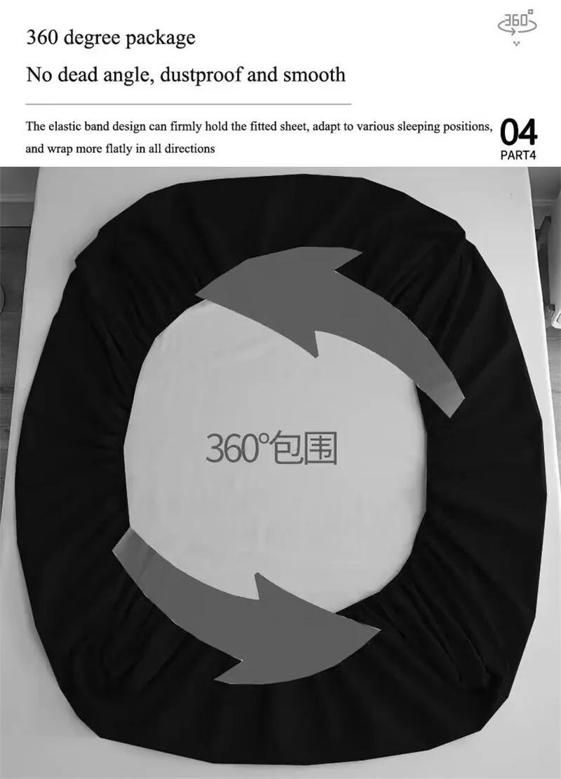 100% Waterproof Mattress Cover Protector Adjustable Non-slip Bed Fitted Sheet With Elastic Band for King Queen 90/140/160/200