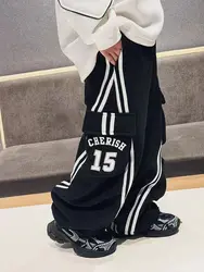 2026New Children's Velvet Pants, Boys' Fashion Loose Wide Leg Pants, Autumn and Winter Boys' Sports and Leisure Pants