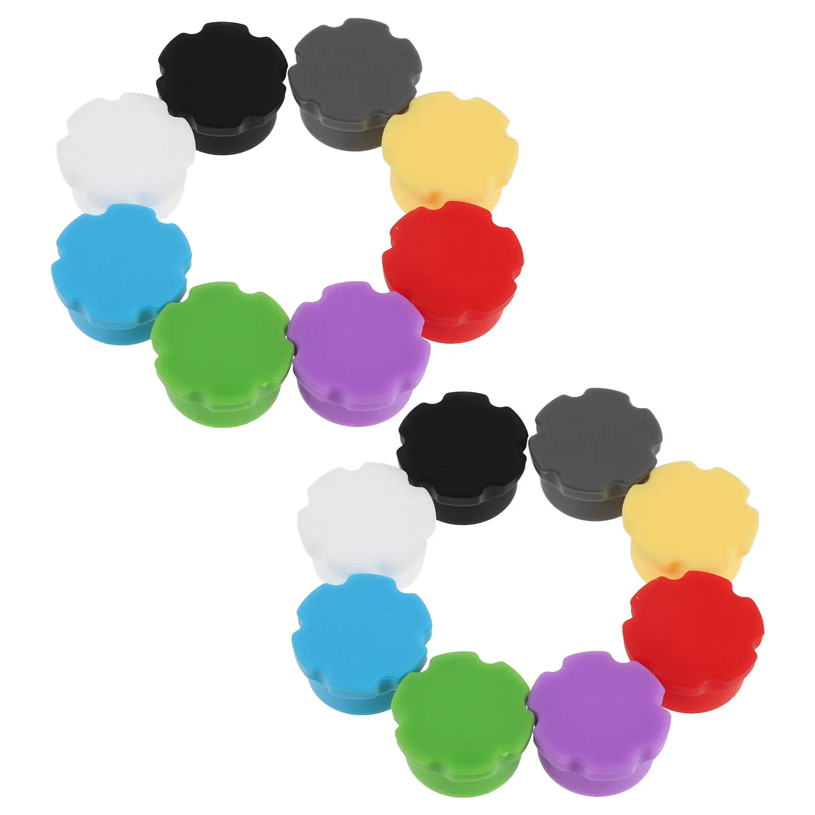 16Pcs Leak Proof Insulin Vial Caps Reusable Silicone Protective Covers Dustproof Glass Bottle Replacement Lids for 3Ml Glass