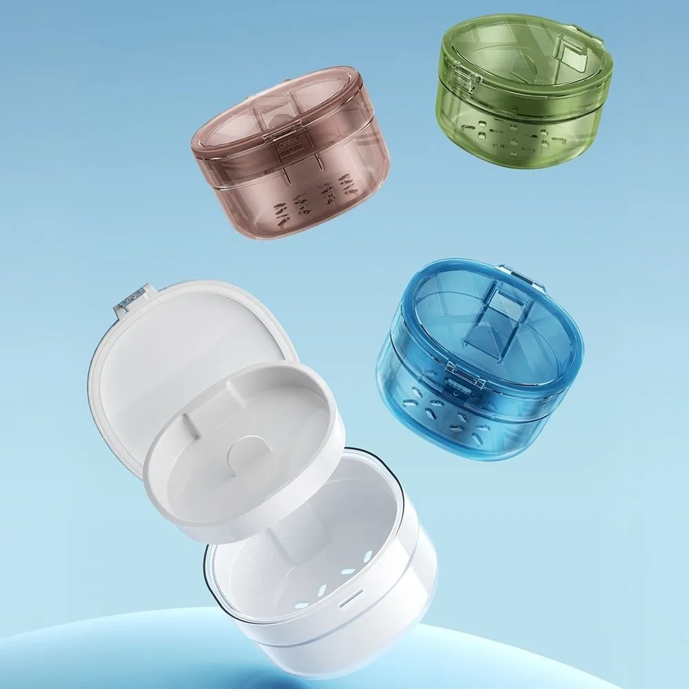 

Transparent Soaking Cleaning Invisible Braces Box Large Capacity Waterproof Dental Braces Box Multi-layered No-Leak