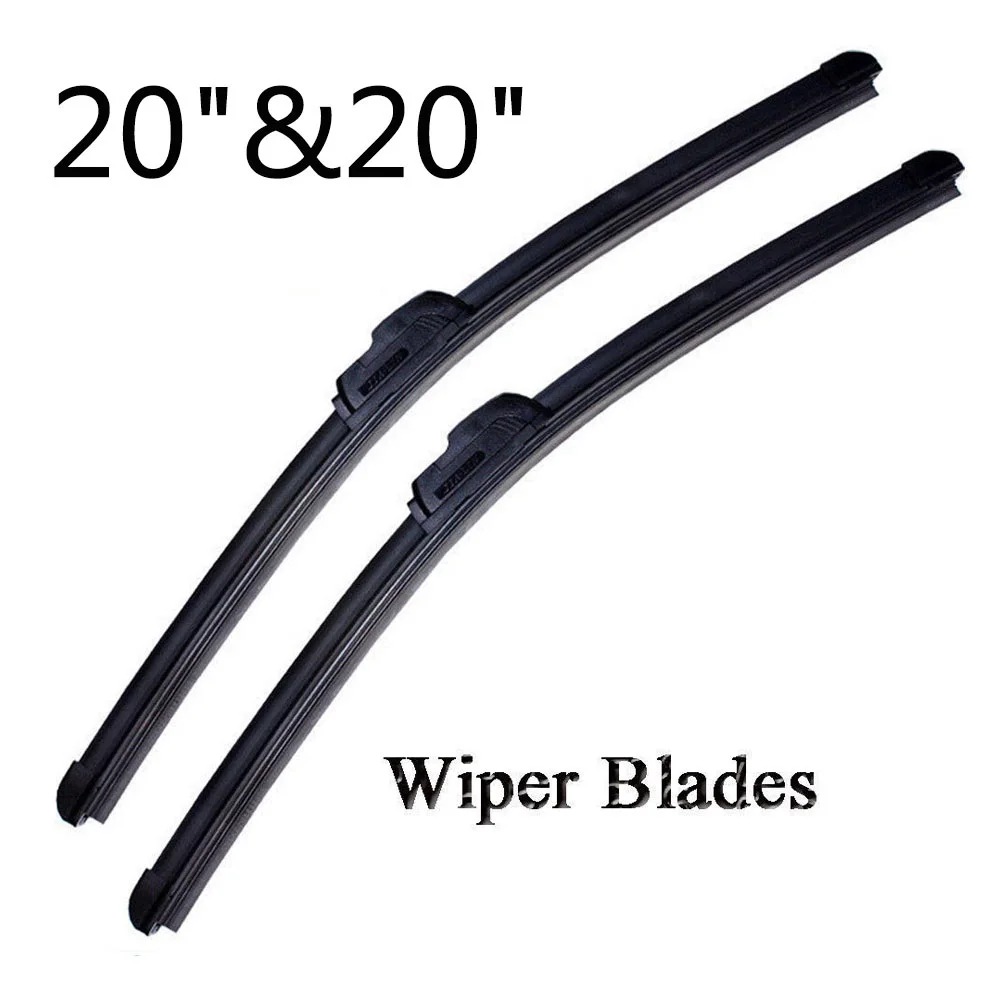 Universal Car Windshield Wiper Blade J-Hook Frameless Bracketless Rubber 20