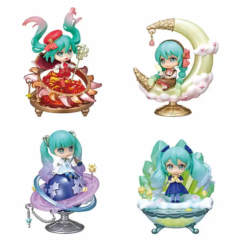 

Genuine Re-Ment Hatsune Miku Stories of Shining Night Sky Miniature Scene Anime Action Figure Model Toys Gift for Birthday