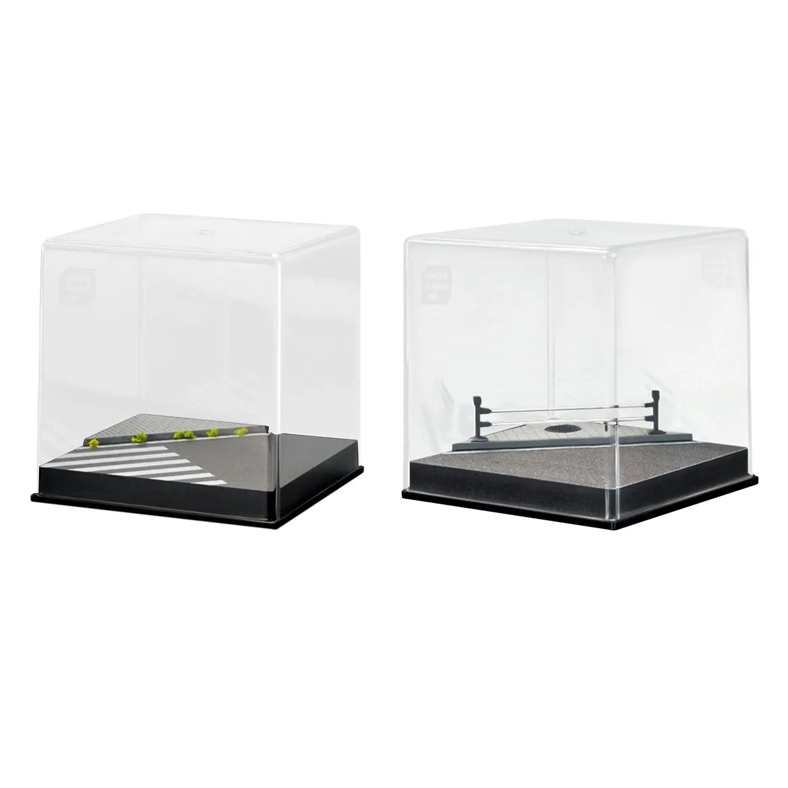 Transparent Storage Display Case, Collection Stand, Countertop Cube Protection Display Case for Handicrafts