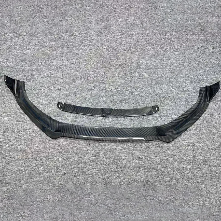 Labio delantero de fibra de carbono para A5 S5 B9 2017-2020, doble capa, divisor de labio de parachoques delantero, alerón, kit de carrocería de coche