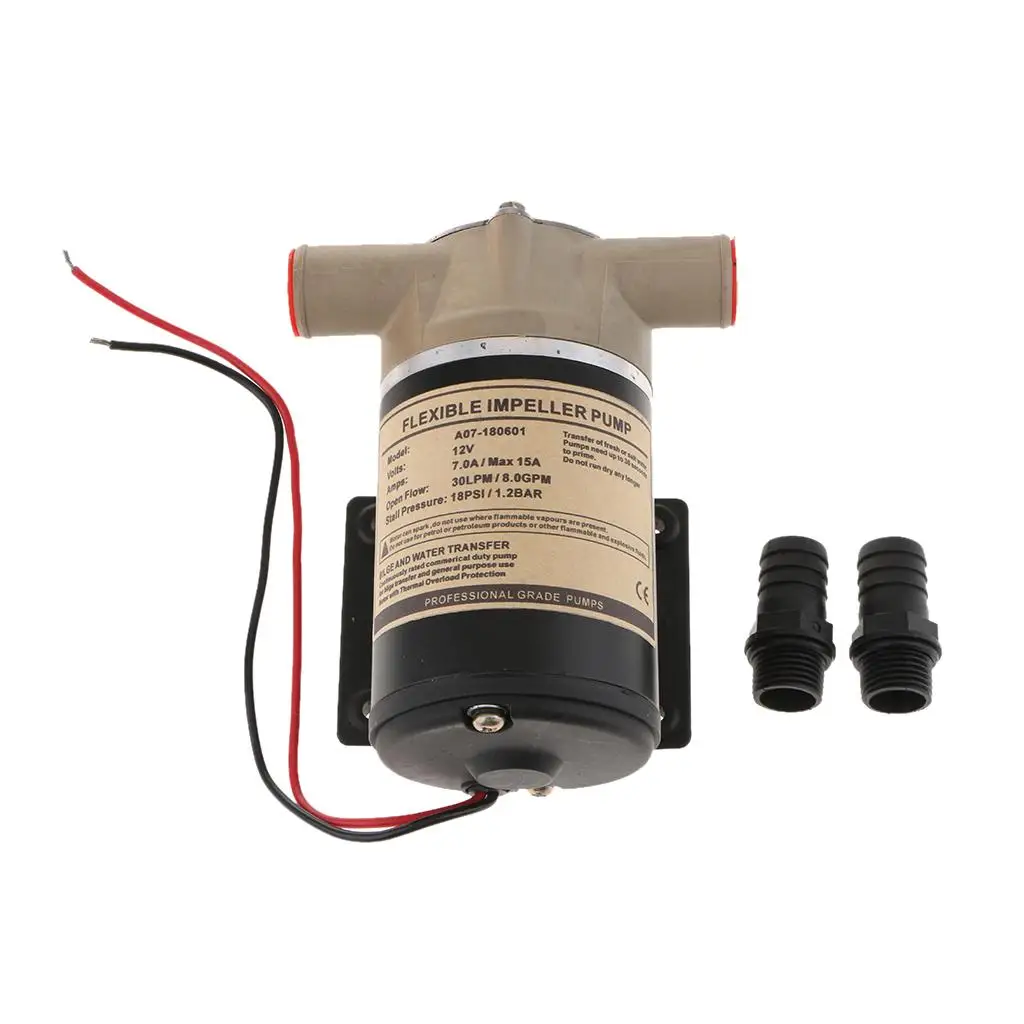 

12V Marine Vane Pump Easy Connect Electric Bilge Pump for Boat Engine Liquid Cooling System
