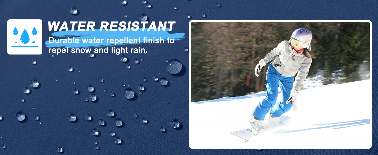 TACVASEN Womens Winter Skiing Hiking Softshell Pants Snowboard Cargo Pants Waterproof Windproof Multi-Pockets Fleece Lined Trous