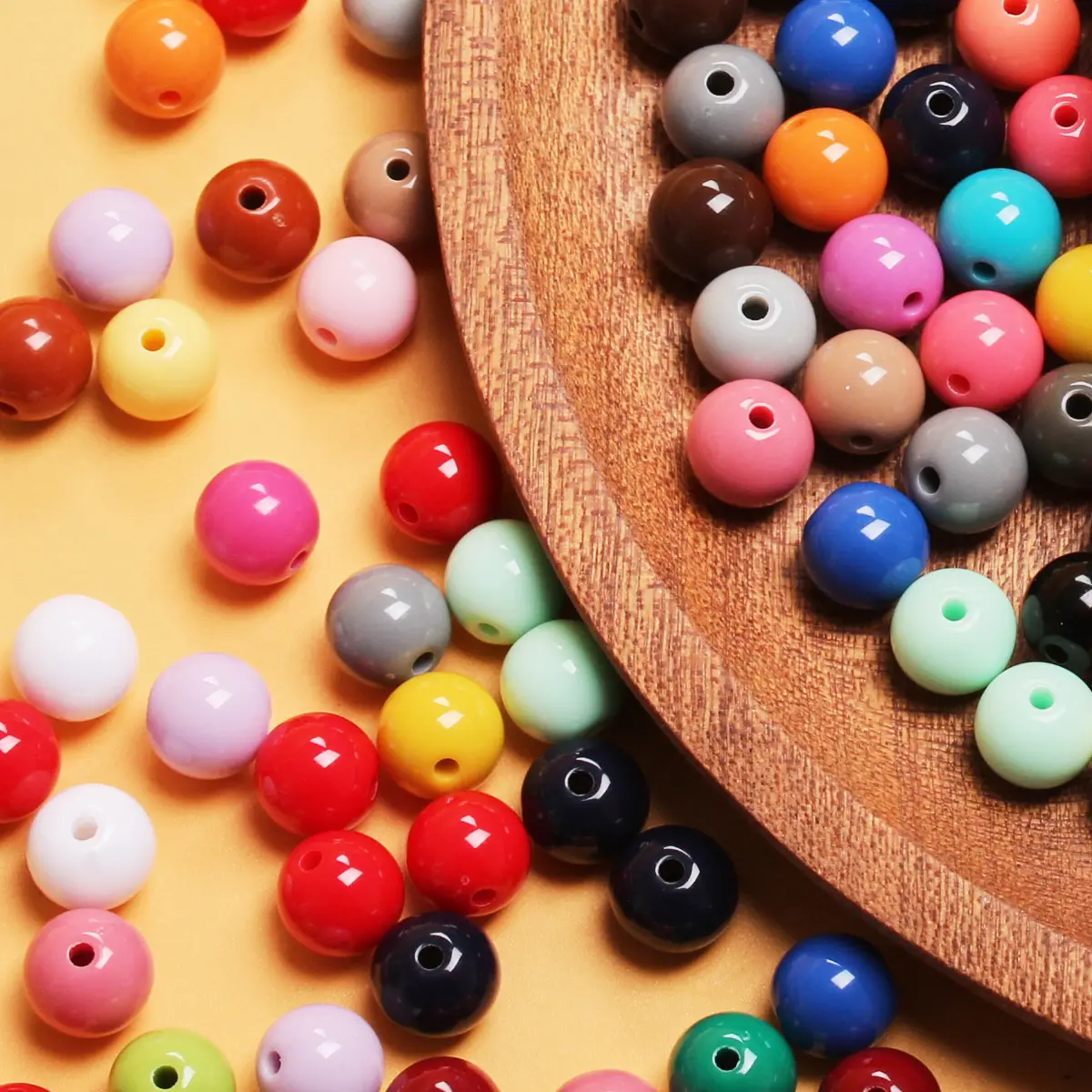 40Pcs/lot 8mm Solid color Loose Round Ball Beads DIY Jewelry Accessories Necklace Bracelet Pendant Crafts