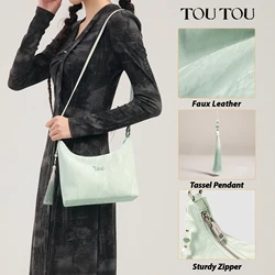 TOUTOU Original Underarm Bag for Women 2024 New Summer Mint Mambo Green Single Shoulder Crossbody Bag PU Leather Tote Bag