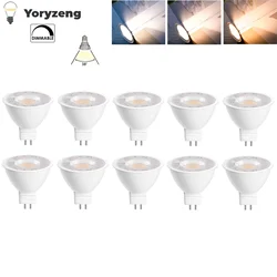 10 stuks dimbare 7W MR16 LED-spotlampen 38 graden stralingshoek 220V 12V 24V koud warm wit voor spotlichten Tracking Lights DIY