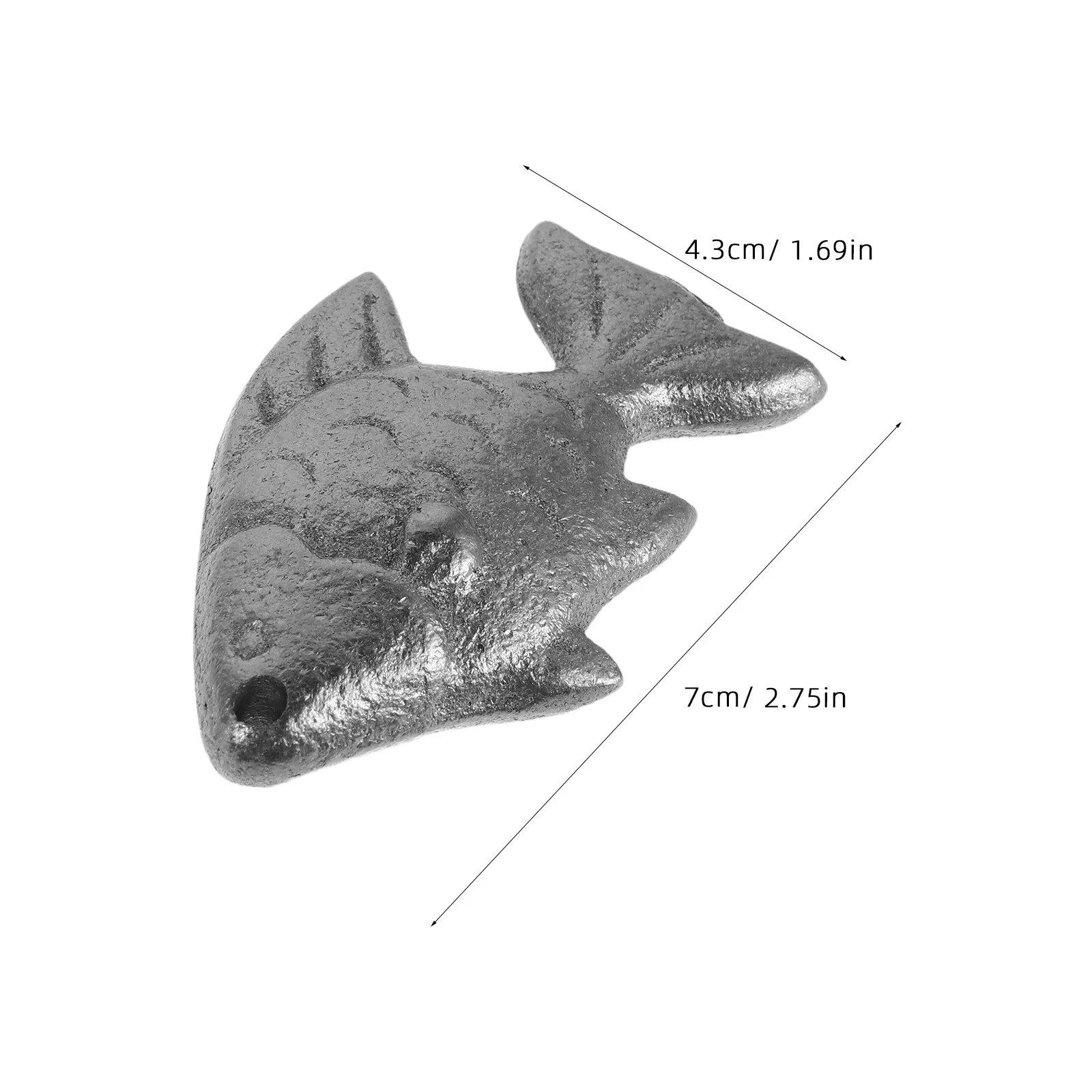 2 Pcs Iron Cooking Tools Cast Garden Sculpture Supplement Healthy Fish Family Food Grade