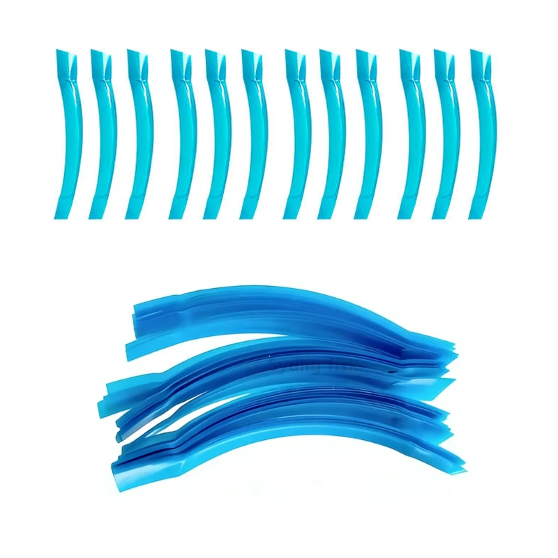 Dental konturierte vordere Matrize, Metallmatrize, blauer Streifen, Restaurationsmatrize, transparenter Bogen, vordere Matrizen, Zahnarztmaterialien – Detail 4