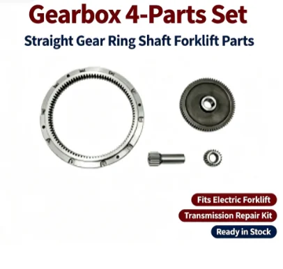 Forklift parts gearbox 4-piece set with straight inner gear ring electric pallet truck drive gear shaft