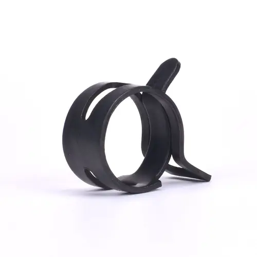 Abrazadera de manguera de resorte tratada en óxido de acero al manganeso 65MN, diámetro interior de 4mm-22mm, hebilla de acero elástica de alta resistencia, aro de tubería de agua