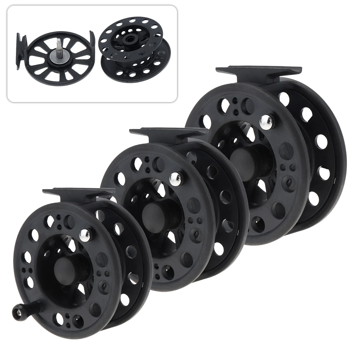 

Fly Fishing Reel Spinning Reel Former Rafting Vessel Wheel Left/Right Interchangeable for Perfect tool ice-fishing Raft Fishing