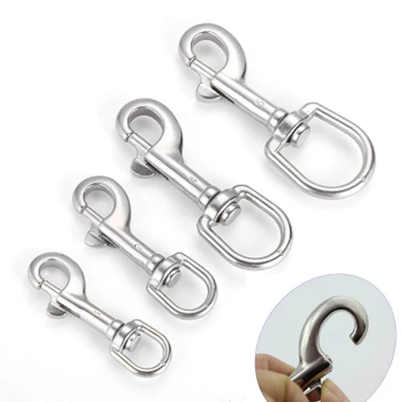 10/6/5/4/3Stk. 316 Edelstahl 65/72/91/100mm drehbarer Ösen-Karabiner haken Tauchen einseitig drehbarer Ösen bolzen Hakens chnalle & Haustier ketten