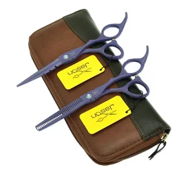 6/5.5 inch Professional Hairdressing Cutting Shears Salon Thinning Scissors Set Barber Haircut Shears Styling Supplies A0064D