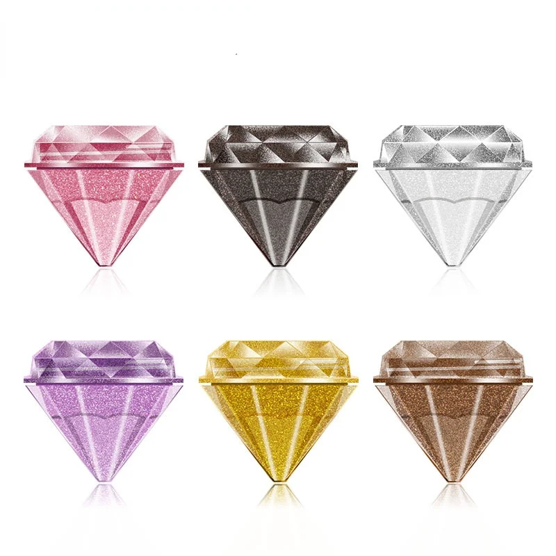 ダイヤモンドグリッターアイシャドウメイクアップリップルースパウダーアイシャドウメイクアップアイズピグメントパウダー女性用コスメティックビューティーツール6色