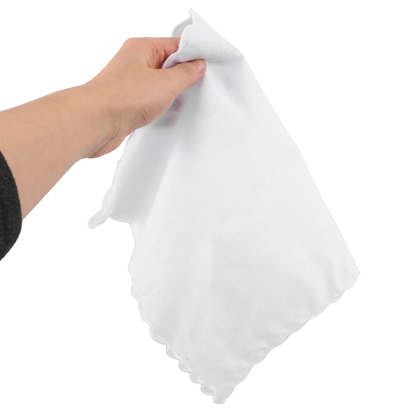 

10Pcs Cotton Handkerchiefs White Soft Breathable Machine Washable Men Women Suit Pocket Squares Formal Wedding Everyday Use