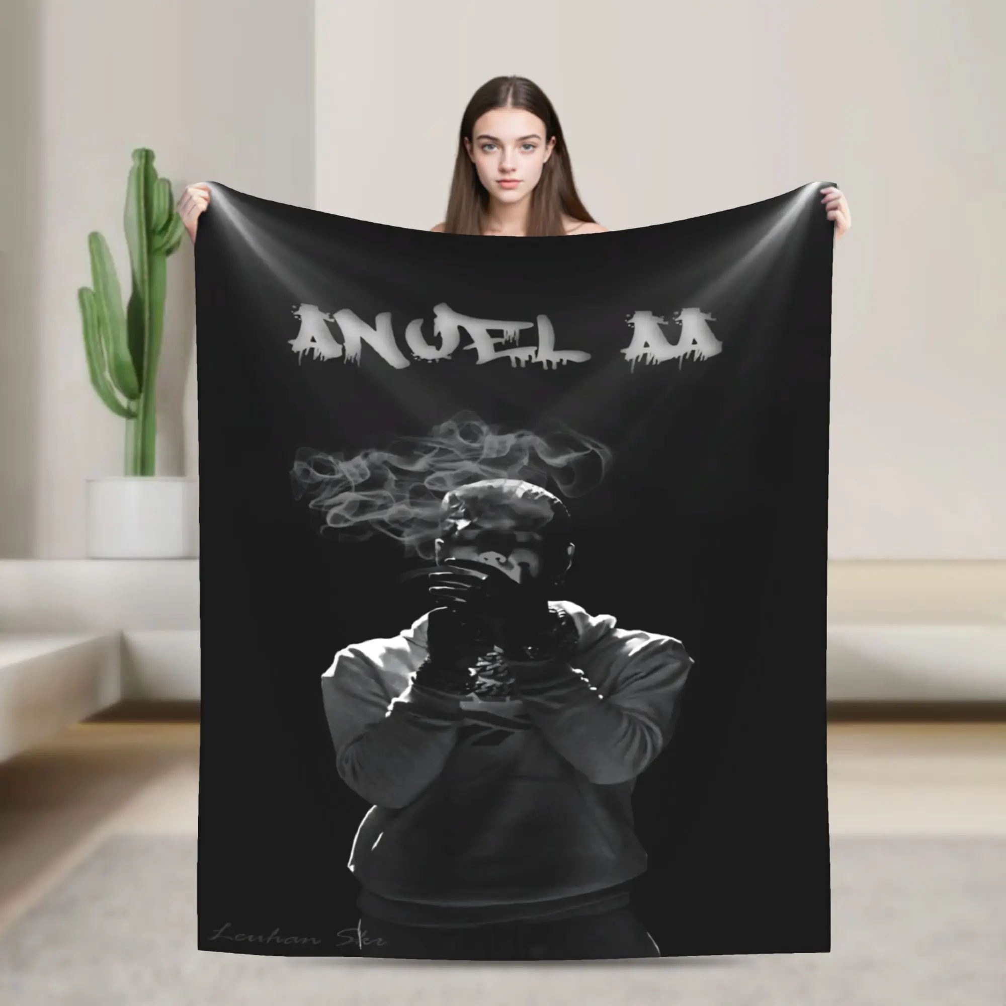 Anuel AA  Rapper Singer Blankets Flannel  Relax Lightweight Thin Throw Blanket for Bedroom Bedding Throws