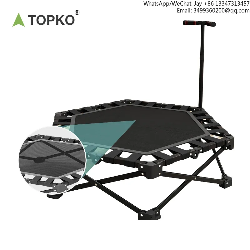 

For Size Unisex Installation-Free Foldable Exercise Trampoline With Handle Bar PP Material For Home Kids' Jumping