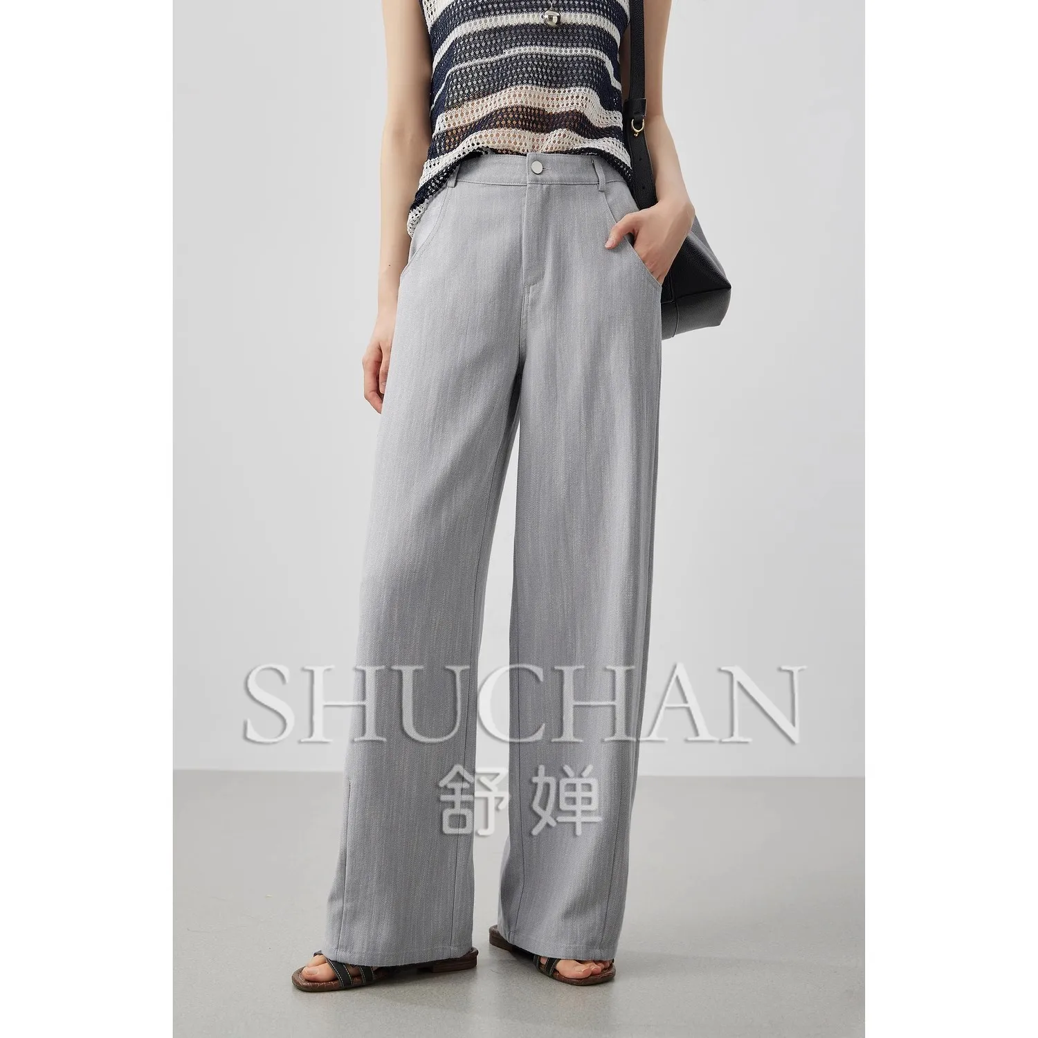 

Urban Leisure Thin Lyocell Cool Vertical Texture Straight Loose Jeans Women Denim Pants Pantalones Vaqueros Mujer