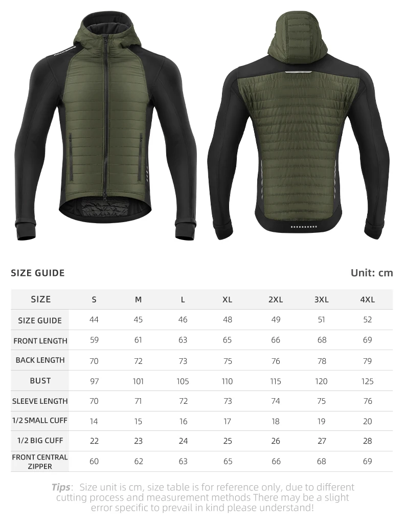 ROCKBROS Warmes Winter-Fahrradtrikot Ultraleichte Daunenjacke Langarm-Fahrradbekleidung Thermofleece Widerstandsfähiger Ciclismo-Mantel – Detail 3
