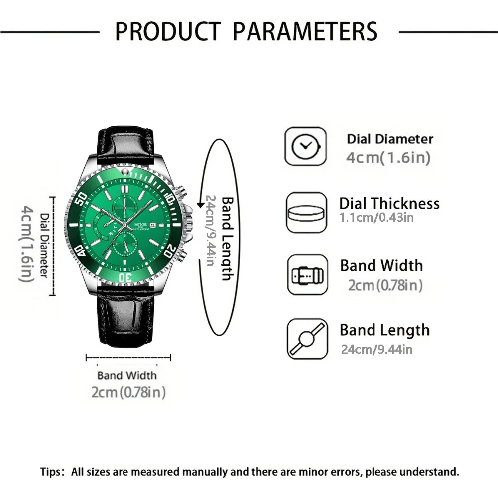 Men's Stylish Quartz Watch, Casual & Date Function