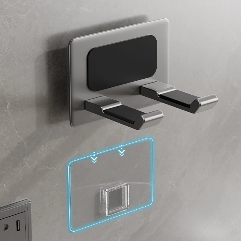 

Aluminum Hair Dryer Holder Wall Mounted Self Adhesive No Drill Hairdryer Rack for Dyson Punch Free Bathroom Storage Organizer
