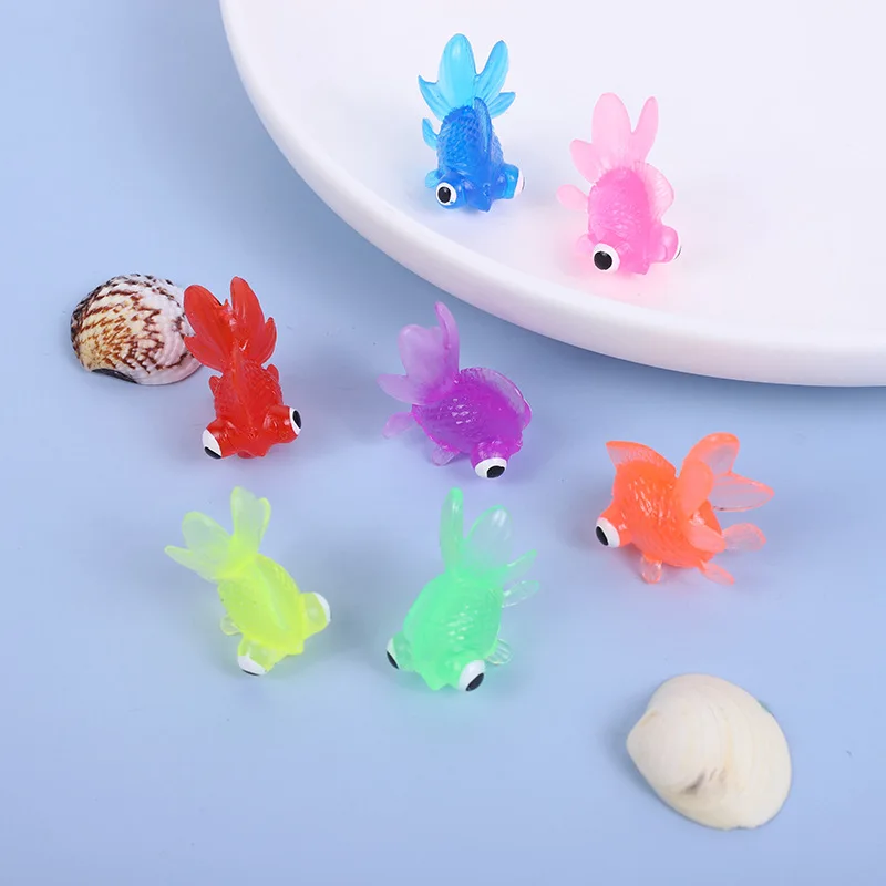 10/20/30pcs Mini Gold Fish Baby Bath Toys Soft Rubber Simulation Goldfish Decor Water Toy Fun Kids Boys Girl Swimming Beach Toys