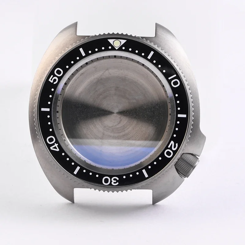 HEIMDALLR 6105 Turtle Titanium Abalone Diving Watch Case Fit NH36 NH35 Movement 200m Waterproof Resistance Transparent Case Back