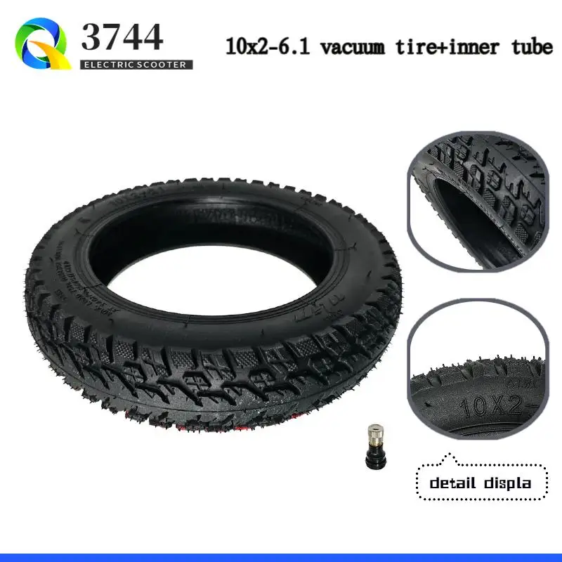 

For electricooter off-road tire wear-resistant tire accessories 10x2-6.1 suitable for Xiaomi off-road vacuum tire+inner tube