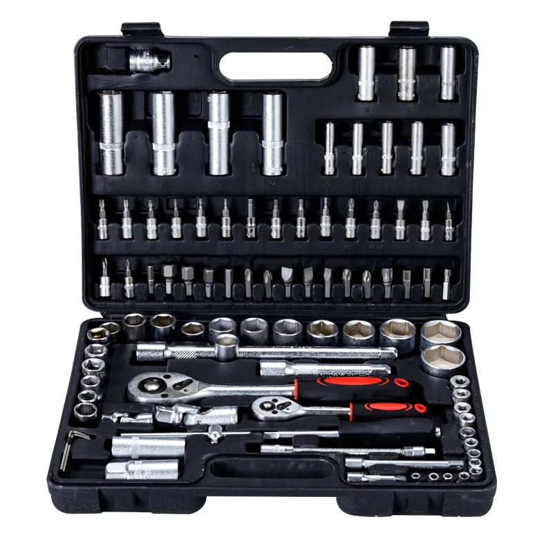 

Высокое качество, 94 шт., набор стальных инструментов с торцевой головкой, гаечный ключ для ремонта автомобиля, отвертка, набор инструментов с трещоткой, многофункциональный набор инструментов