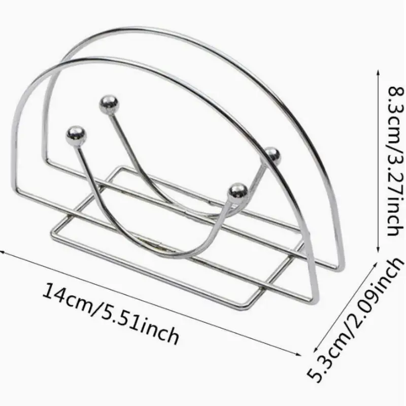 Elegant Metal Iron Napkin Holder Paper Drawer Storage Bracket Organizer For Kitchen Home Restaurant Tabletop Accessory