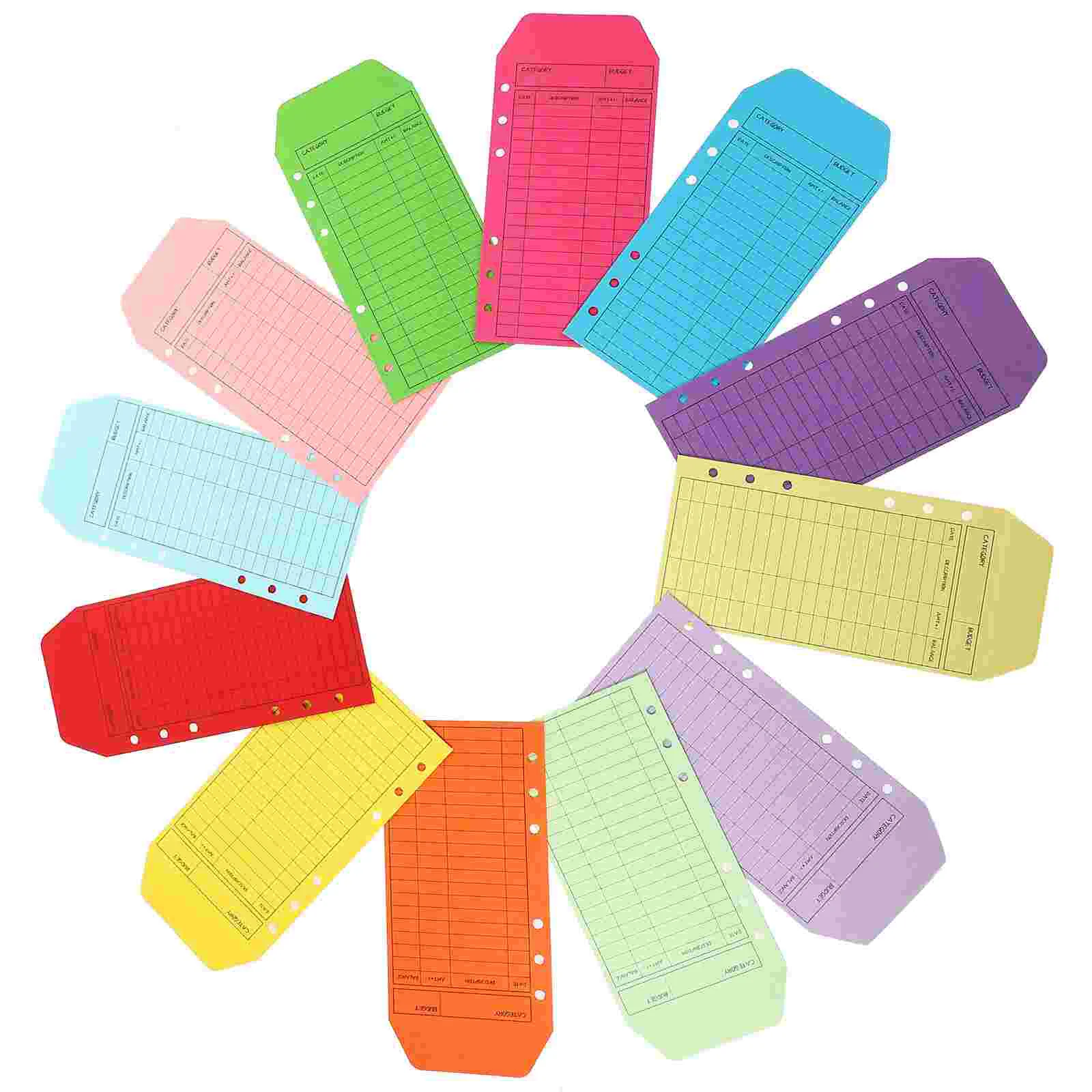 12 Pcs Budget Envelope Colored Kraft Paper Chinese Letter Set Cash Style Envelops Colorful Blinder Portable Binder Envelopes