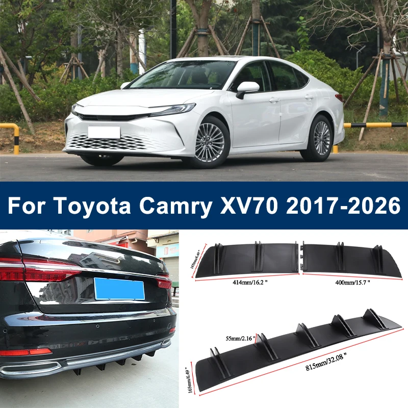 

Двухсекционный задний диффузор «Акулий плавник» для Toyota Camry XV70 2017-2026, сплиттер заднего бампера, спойлер на шасси, тюнинг-детали