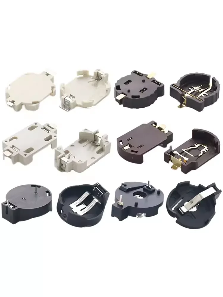5PCS Button Battery Storage Box Set BS-2 BS-6 BS-8 BS-10 CR1220 CR2025 CR2032 3V Ibuw Socket Holder for Button Cells