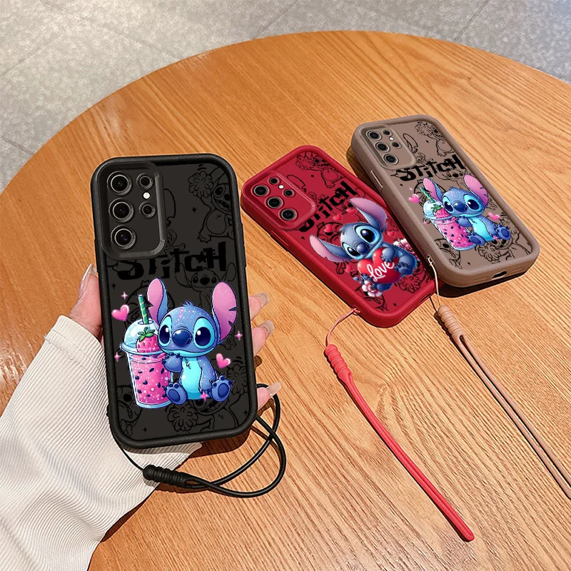 Disney Stitch Anime For Xiaomi Redmi 13C 12C 10A 10C 9T 9A 9C Note 13 12 11 10 Pro Plus Eyes Ladder Soft Phone Case