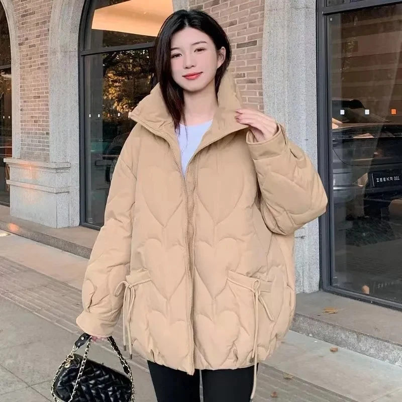 025 New Down Cotton Jacket For Women's Winter Short Popular Korean Edition Thickened Western Style Cotton Jacket Small Cotton