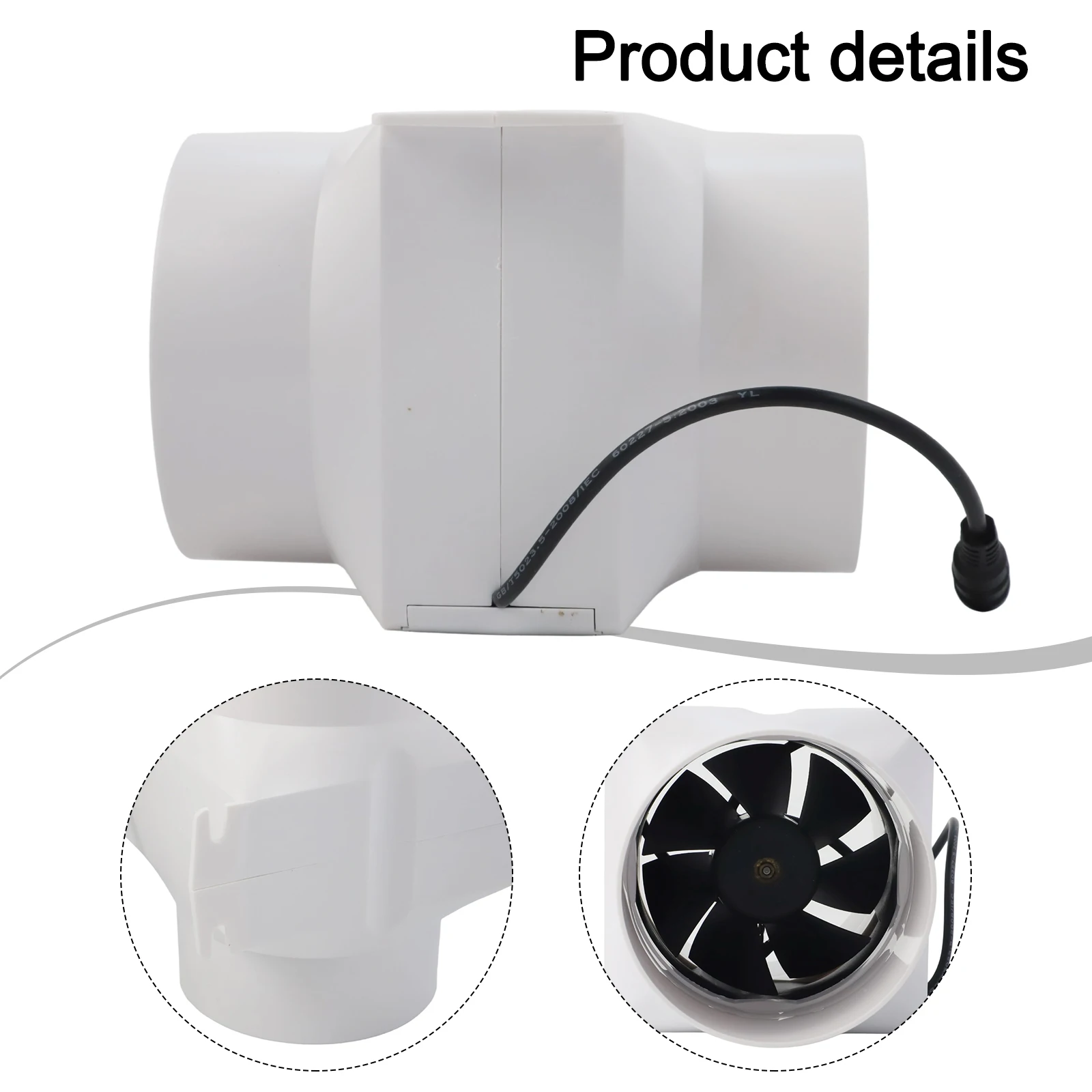 75/100mm Duct Fan Powerful Inline Exhaust Fan 12V Duct Blower Indoor Air Exhaust Low Noise Vent Blower Home Exhaust Fans 2025