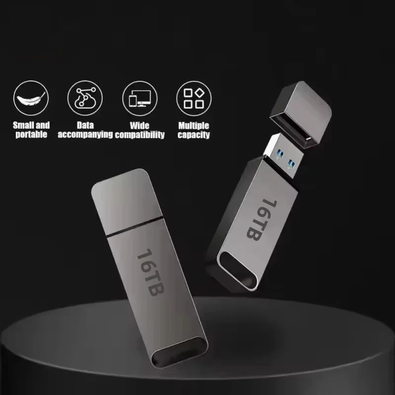 NEW 16TB Flash Drive USB3.2 High Speed Transfer Type C U Metal Flash SSD Portable Mini Flash Drive Memory Waterproof U Drive