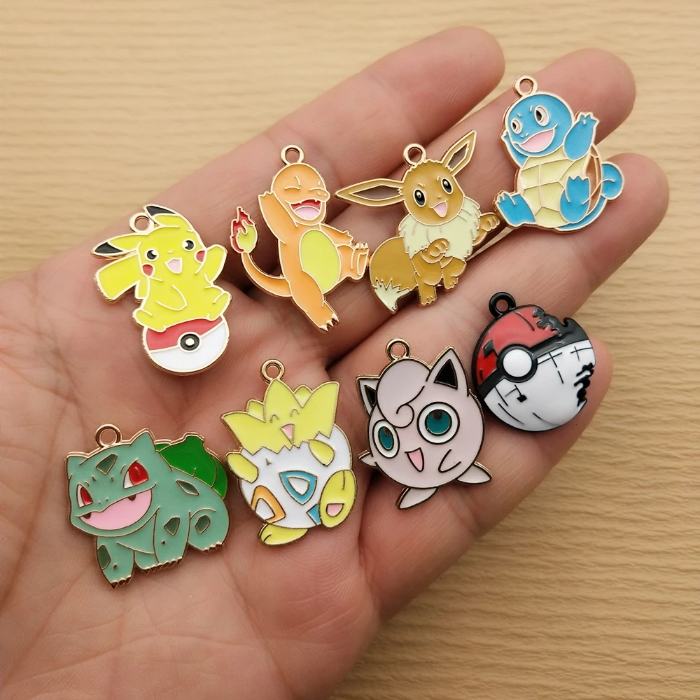 10pcs Cartoon Charm for Jewelry Making Enamel Necklace Bracelet Earring Pendant Diy Accessories Alloy Metal Gold Plated