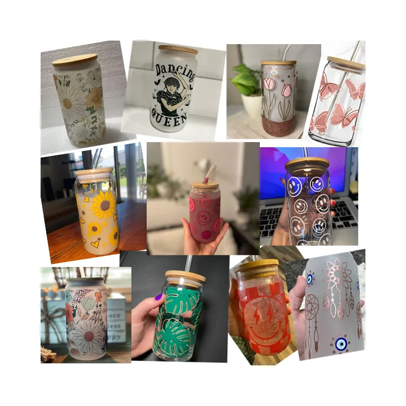 Summer Uv Dtf Transfer Sticker Sweet Time Diy Waterproof High Temperature Resistance Iced Drink Easy Fruit To Use Custom Decals