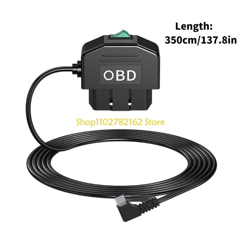 Cable alimentación para cámara tablero OBD eficiencia 547B con conversión 12 V a 24 V y características