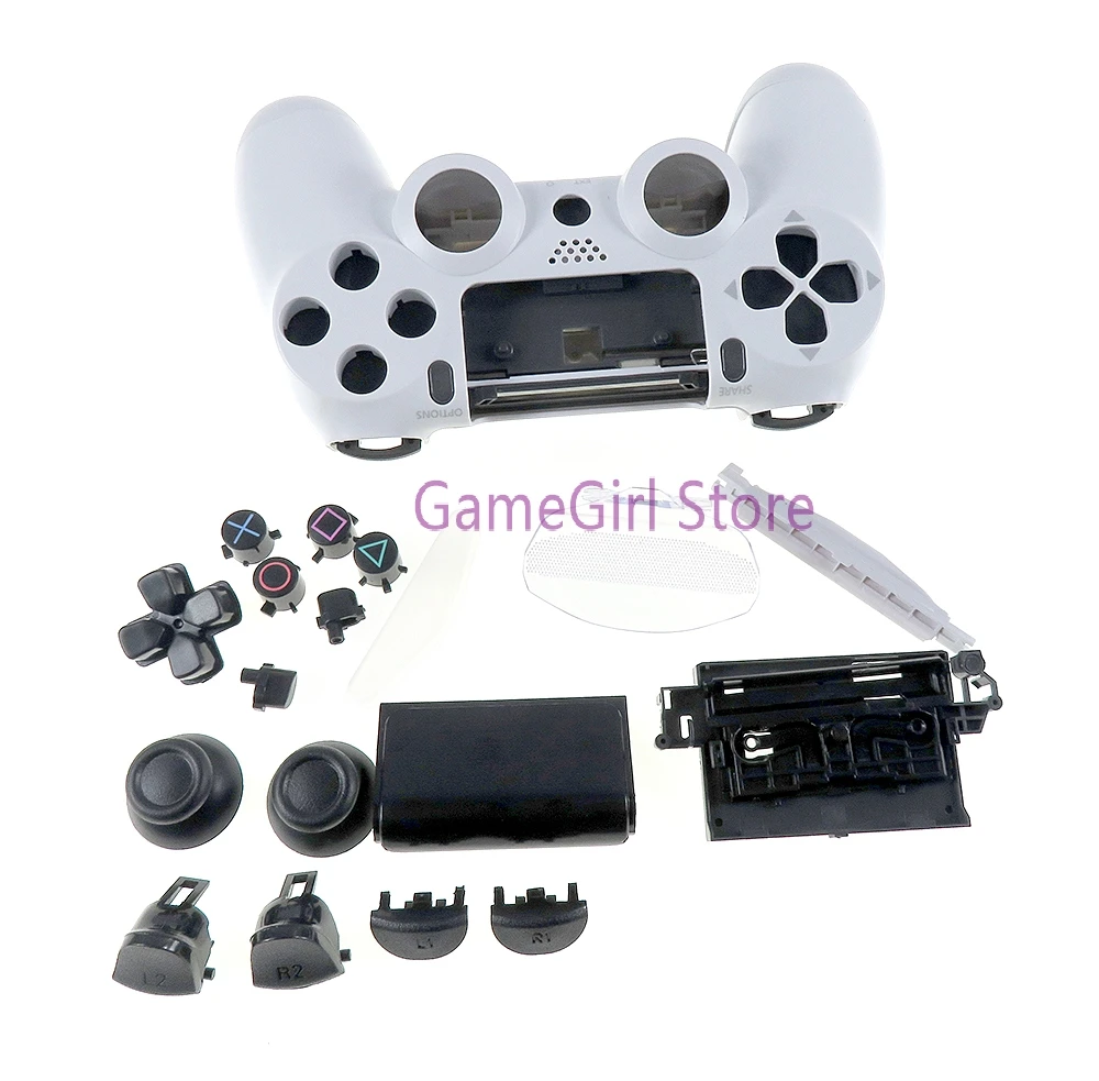 10sets Full Set of Plastic Housing Shell Protective Case with Buttons For PS4 5.0 Version JDS-050 Controller Replacement