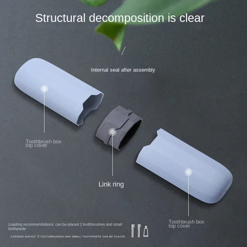 Toothbrush Travel Case - Portable Dustproof Plastic Toothbrush Holder, Minimalist Design, Unscented Toothbrush Cup for Students