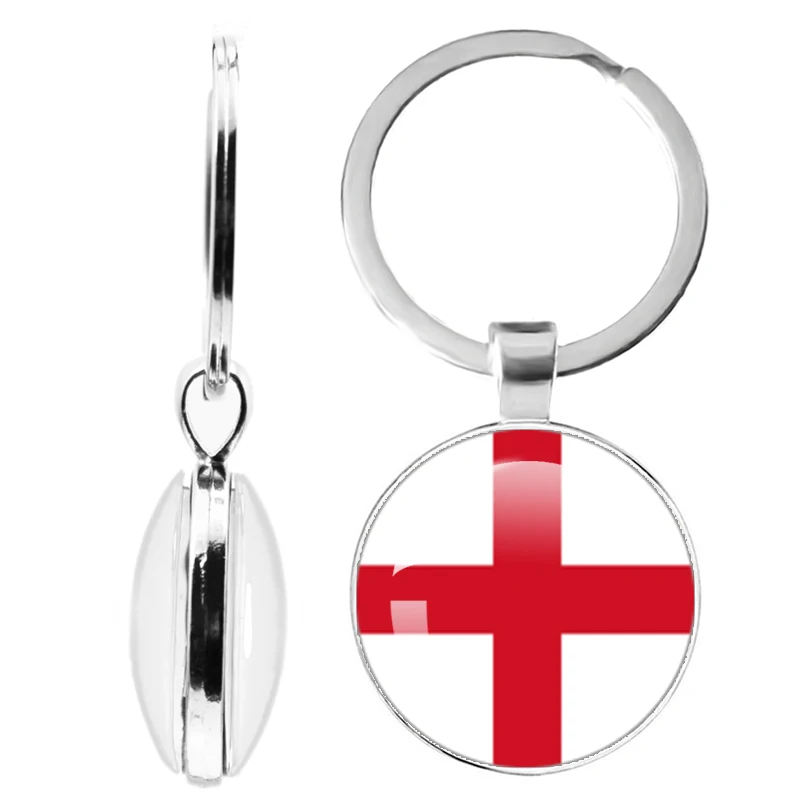 National Flag Double-Sided Keychain Ireland, Wales, Vanuatu, Tonga, Suriname, Scotland, French Guiana, Eritrea, Northern Ireland