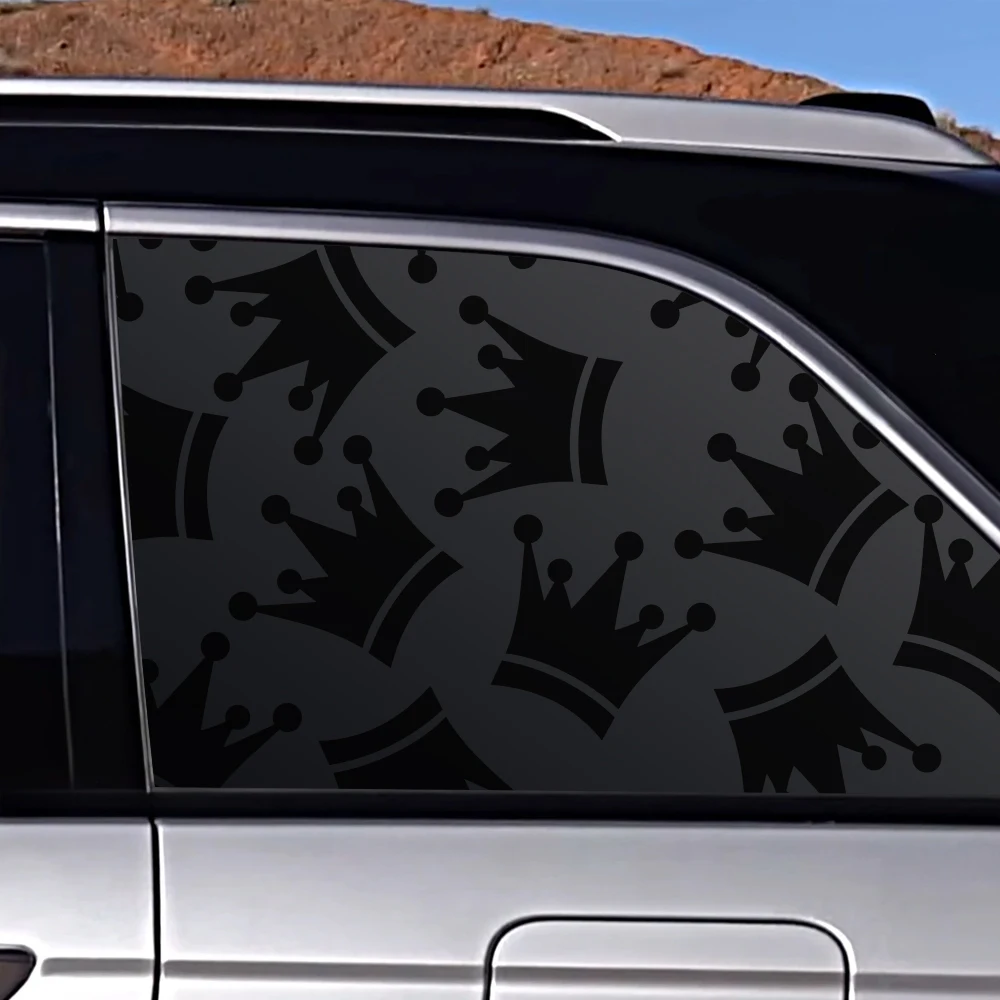 

Fashion Crown Car Sticker for Triangular Window Decoration Universal All Vehicles External Accessories Waterproof Vinyl Decals