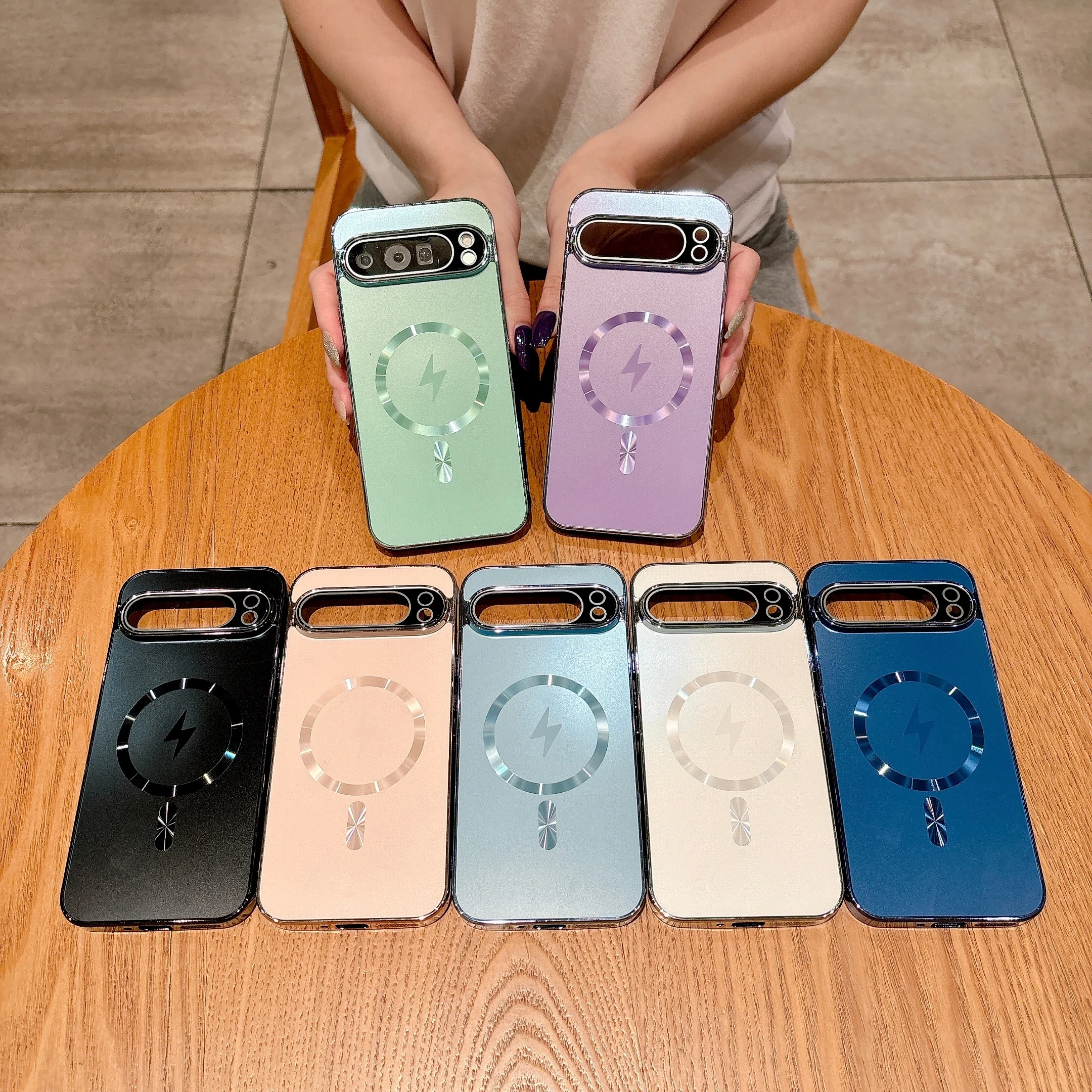 Pour Google Pixel 10 Pro XL 9 8 7 6 Pro 9A 8A 7A 6A étui MagSafe magnétique sans fil charge lentille Protection PC housse antichoc